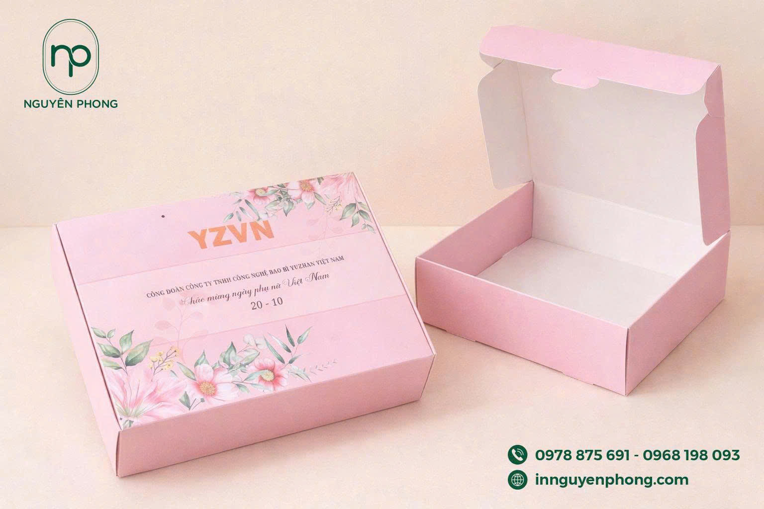 Mẫu in hộp đựng quần áo carton sóng in màu đẹp 